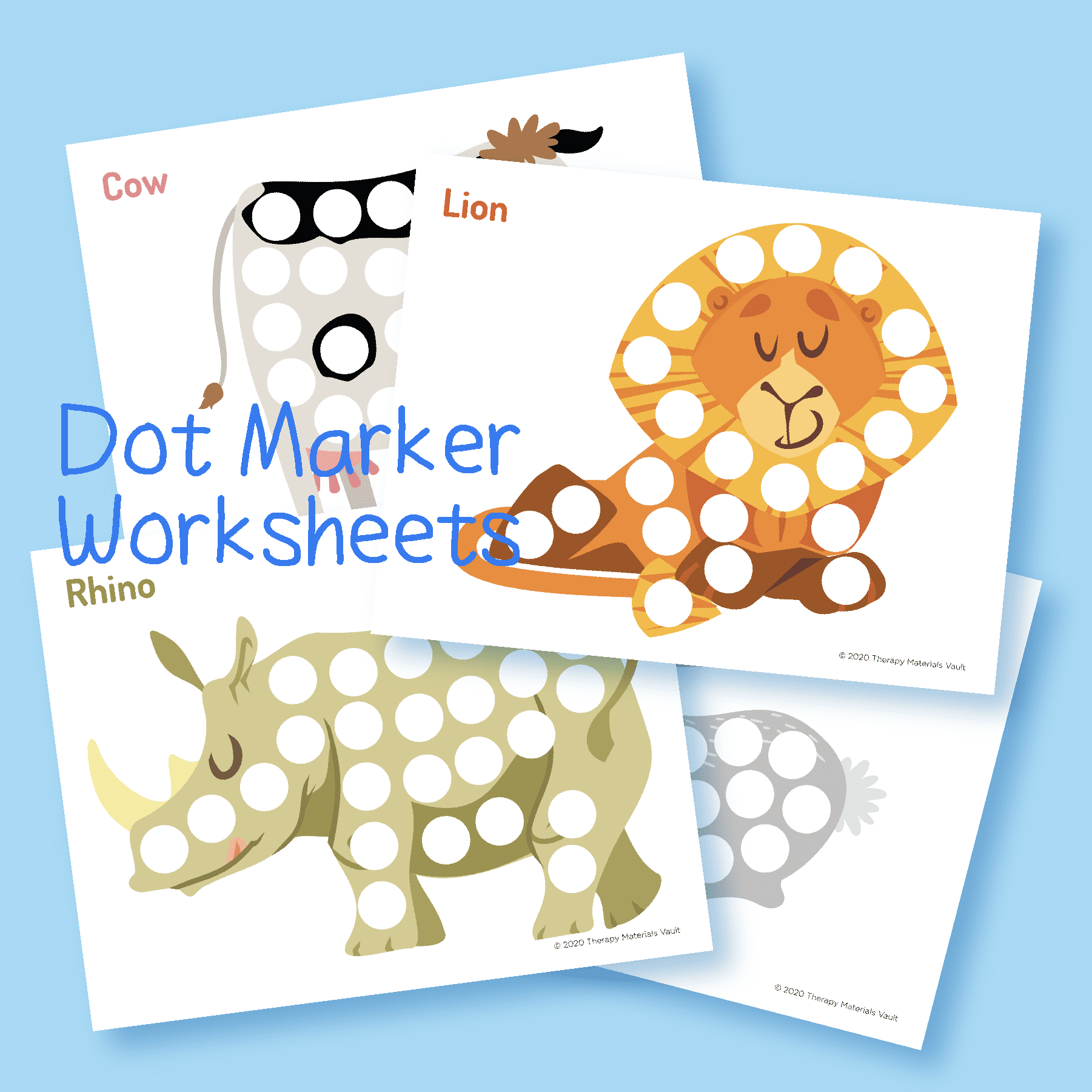 dot marker worksheets fine motor activity